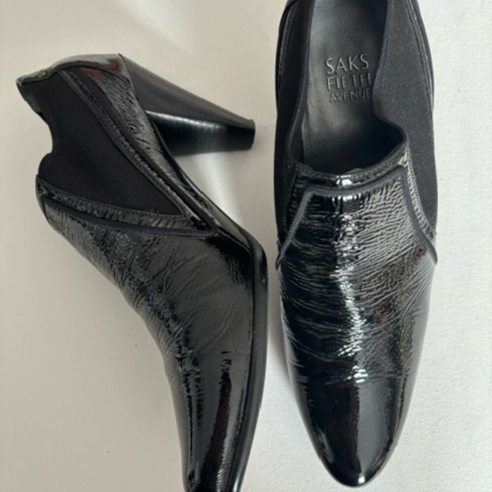 Massimo Baldi, black patent leather shoes